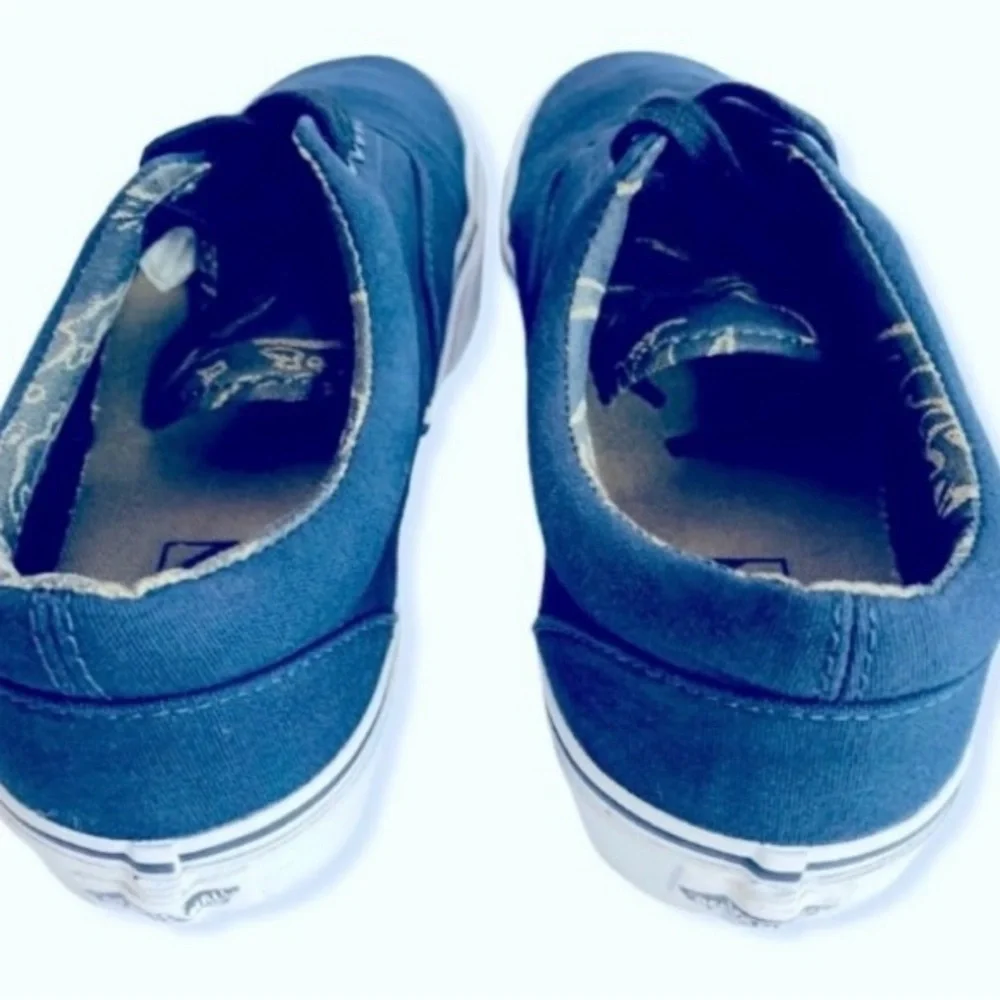 Vans Navy Blue Camo Era Shoes Sz 9 - Picture 3 of 6